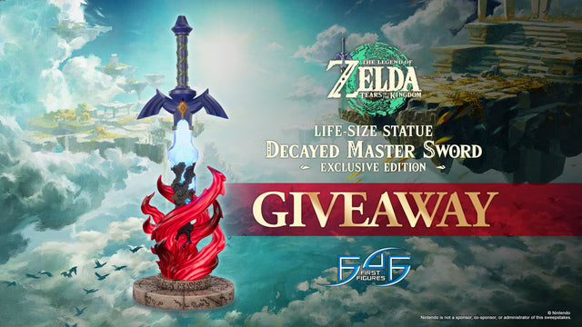 The Legend of Zelda™: Tears of the Kingdom Decayed Master Sword Life-Size Statue Giveaway