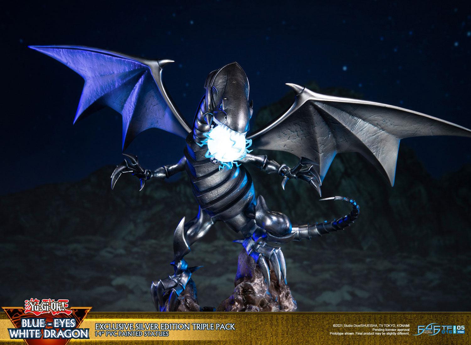 Yu-Gi-Oh! Blue-Eyes White Dragon (Exclusive Silver Edition Triple Pack) First 4 Figures Yu-Gi-Oh! Blue-Eyes White Dragon (Exclusive Silver Edition Triple Pack) First 4 Figures