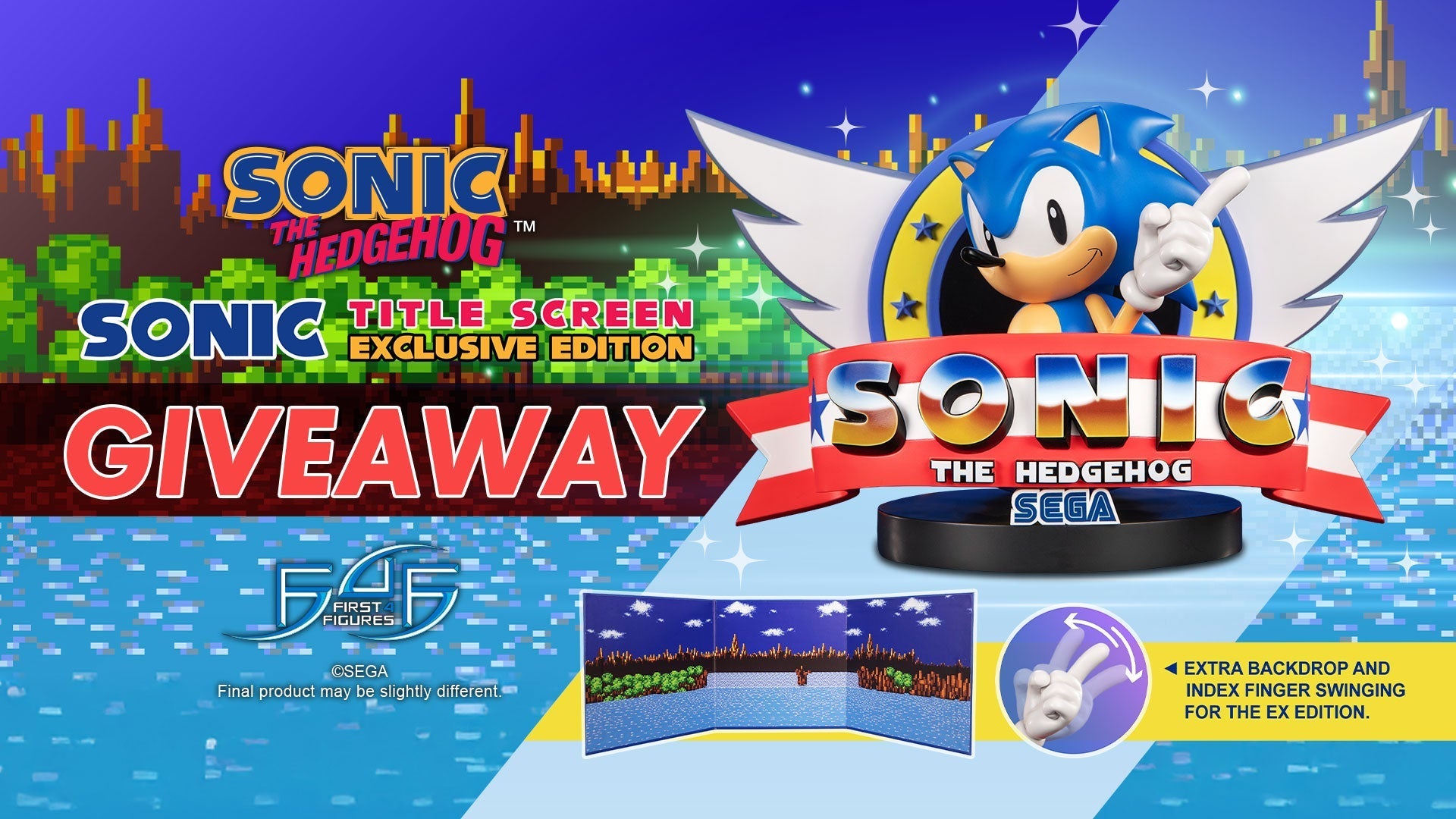 Sonic the Hedgehog - Sonic Title Screen Statue Giveaway – First 4 Figures