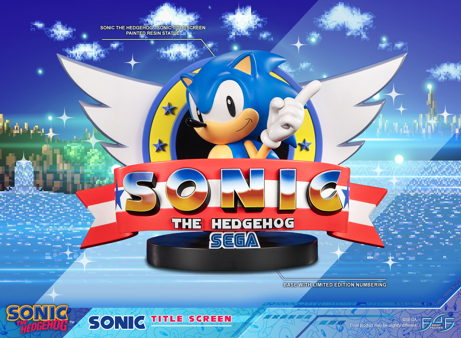 Sonic The Hedgehog - Sonic Title Screen – First 4 Figures