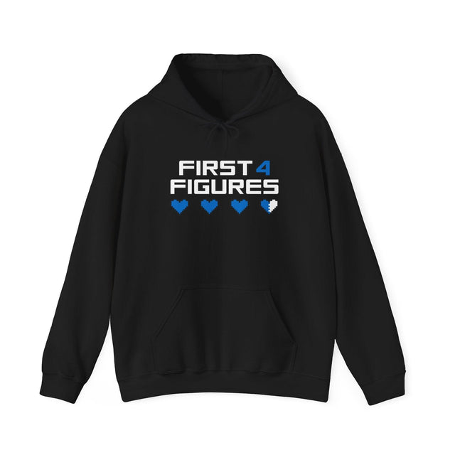 F4F pixel hearts - Hooded Sweatshirt - First4Figures