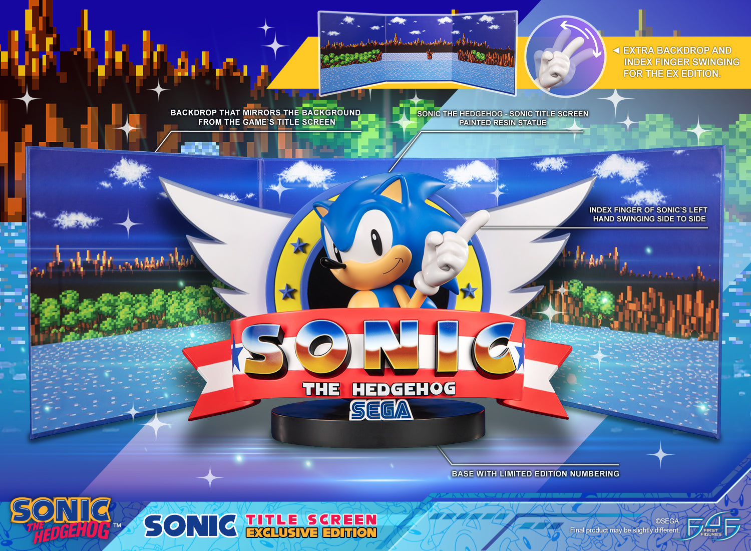 Sonic The Hedgehog - Sonic Title Screen (Exclusive Edition) – First 4 ...
