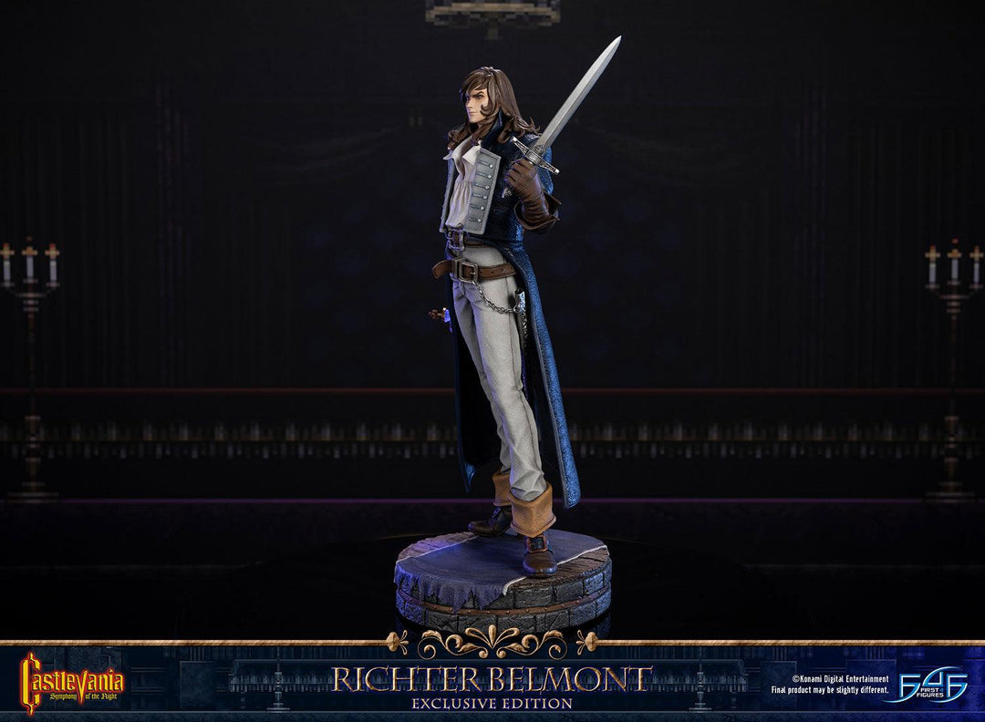 Figurine Résine Richter Belmont – Castlevania: Symphony Of The Night – First4Figures – Collection Standard, Base Détaillée, Carte Authentification